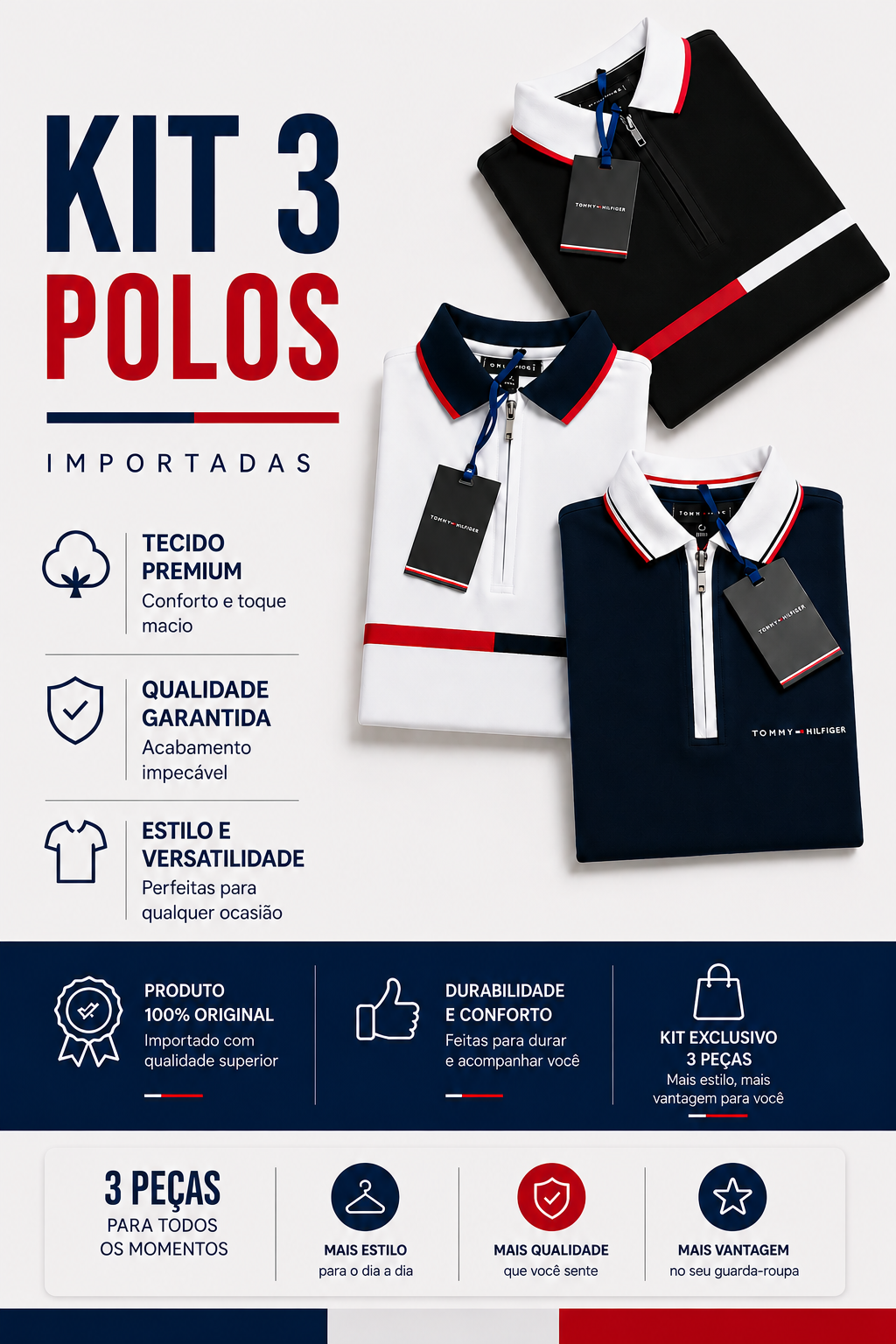 Camisa Polo Tommy Hilfiger (importada)