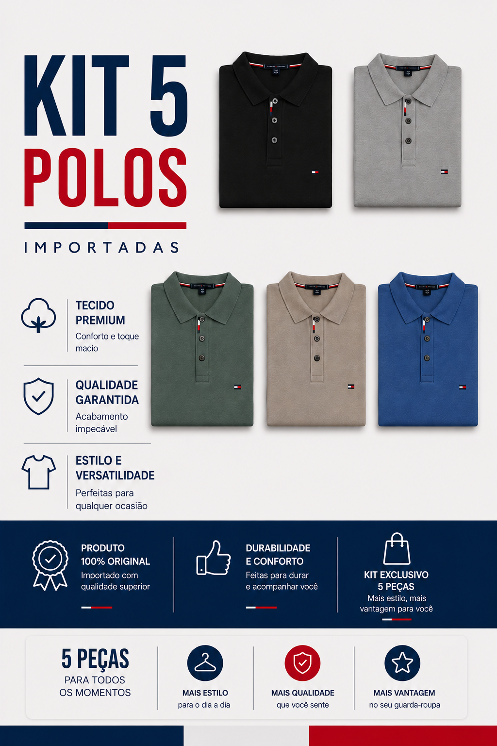 Camisa Polo Tommy Hilfiger (importada)